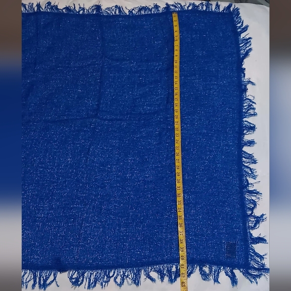 Baar Beards Scarf Made In Japan Unisex Royal Blue 40"X40" Square - Picture 8 of 9